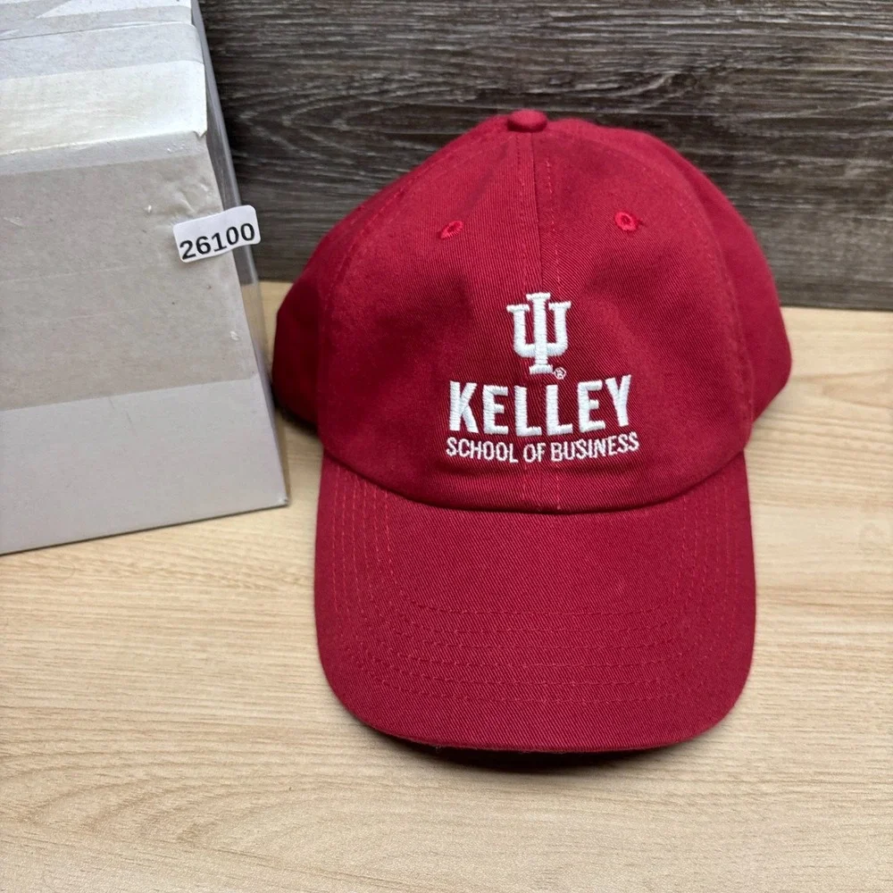 Indiana University Kelley School of Business Hat Cap Strap Back Red IU Hoosiers